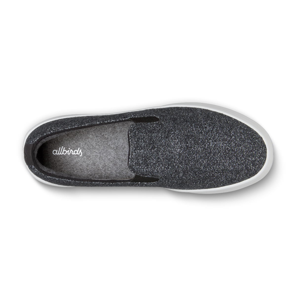 Men's Wool Cruiser Slip On - Dark Grey (Light Grey Sole)