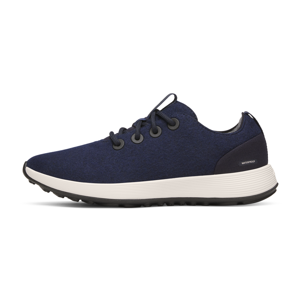 Women's Wool Runner NZ Waterproof - Dark Navy (Natural White Sole)