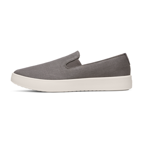 Men's Canvas Cruiser Slip On - Anthracite (Natural White Sole)